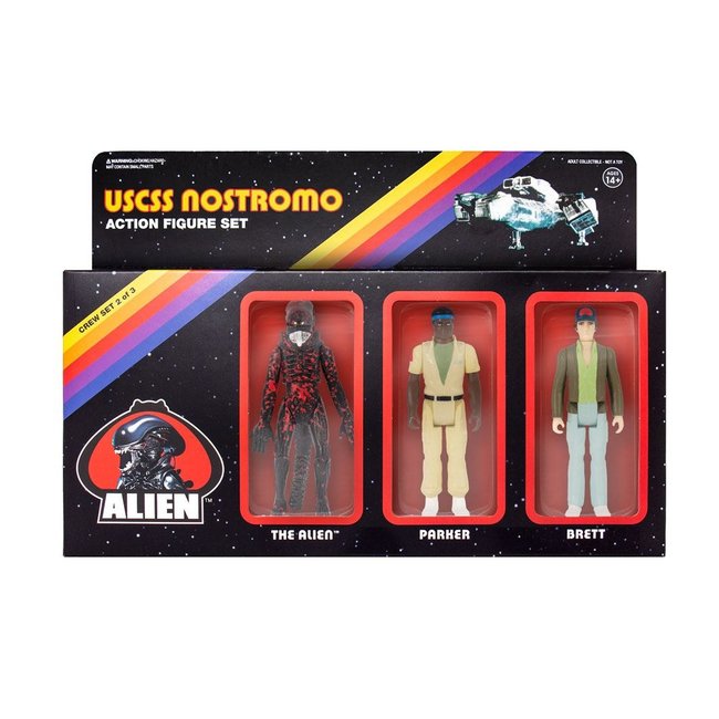 Super7 Alien ReAction Actionfigur 3er-Pack Pack B 10 cm