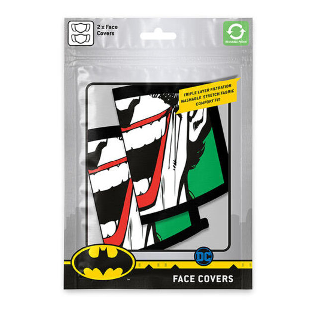 DC Comics Gesichtsmasken 2er-Pack Joker Face