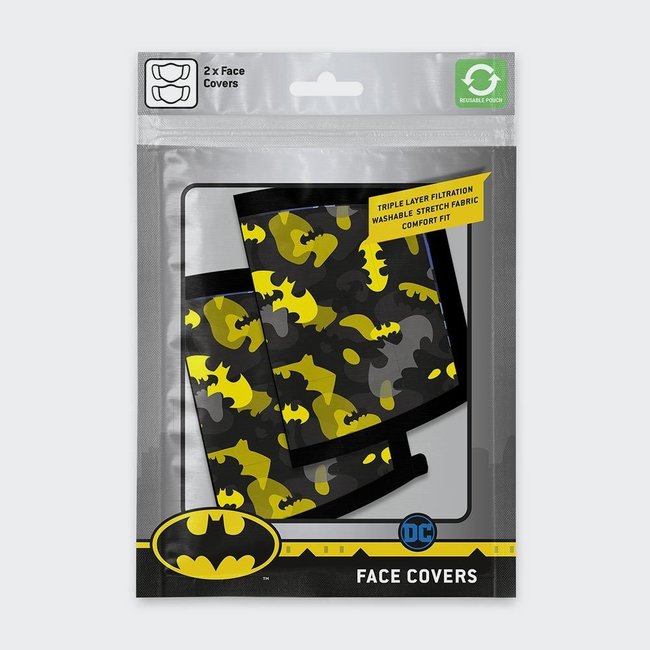Batman Gesichtsmasken 2er-Pack Camo Gelb