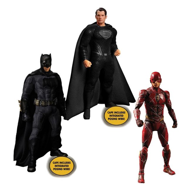 Mezco Toys Zack Snyder's Justice League Action Figures 1/12 Deluxe Steel Box Set 15 - 17 cm