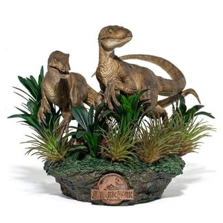 Iron Studios Jurassic Park Deluxe Art Scale Statue 1/10 Just The Two Raptors 20 cm