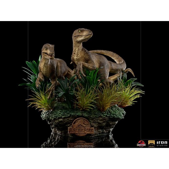 Jurassic Park Deluxe Art Scale Statue 1/10 Just The Two Raptors 20 cm