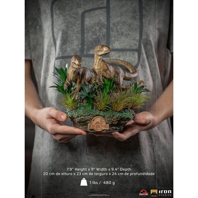 Jurassic Park Deluxe Art Scale Statue 1/10 Just The Two Raptors 20 cm