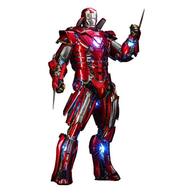 Iron Man 3 Movie Masterpiece Actionfigur 1/6 Silver Centurion (Armor Suit Up Version) 32 cm