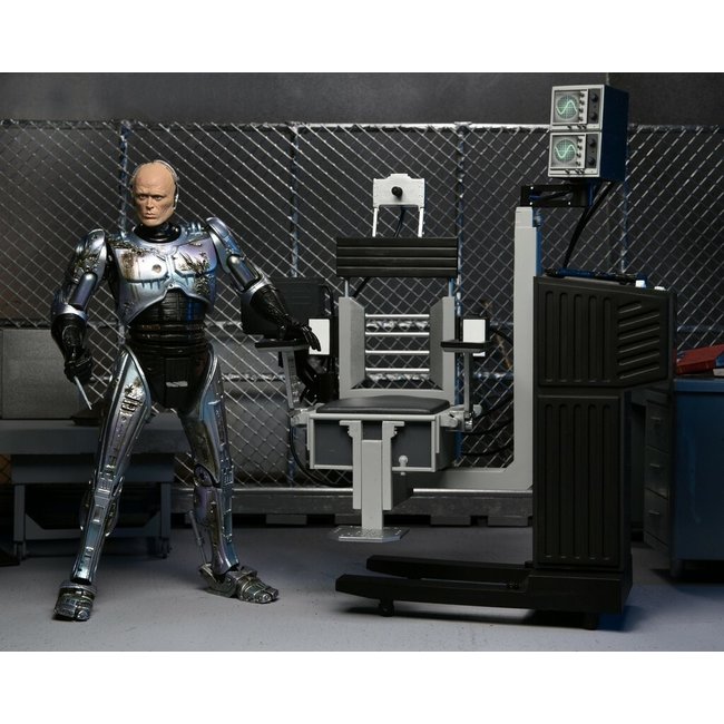 Robocop: Ultimate Battle Damaged Robocop mit Stuhl 7 Zoll Actionfigur