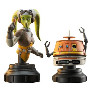 Gentle Giant Studios Star Wars Rebels Büste 2er-Pack Hera & Chopper 15 cm