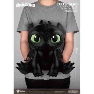 Beast Kingdom Toys How To Train Your Dragon Piggy Vinyl Bank Toothless 34 cm