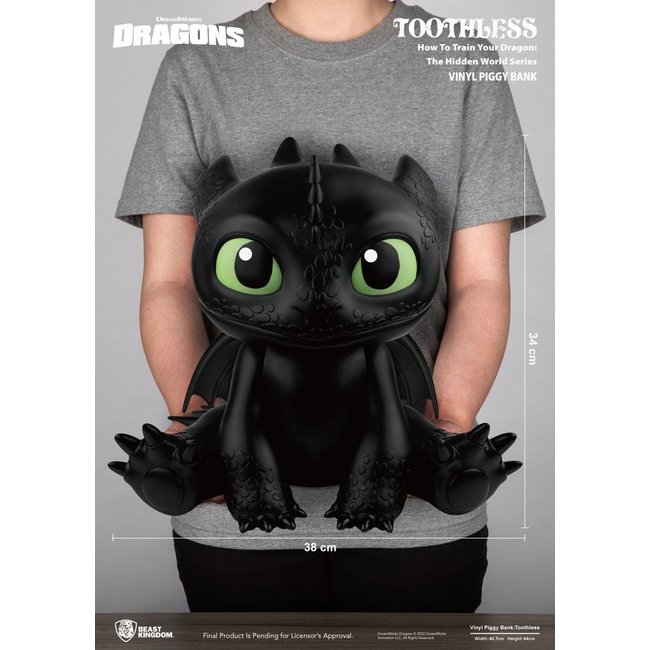 Beast Kingdom Drachenzähmen leicht gemachtes Sparschwein aus Vinyl ohne Zahn 34 cm