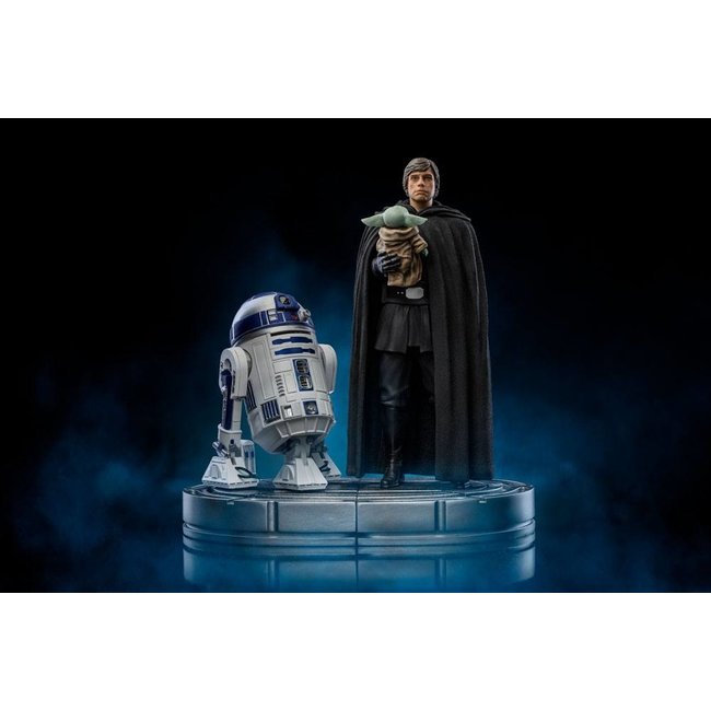 Star Wars The Mandalorian Art Scale Statue 1/10 Luke Skywalker and Grogu 21 cm
