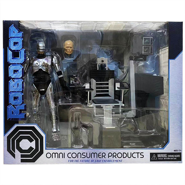 Robocop: Ultimate Battle Damaged Robocop mit Stuhl 7 Zoll Actionfigur