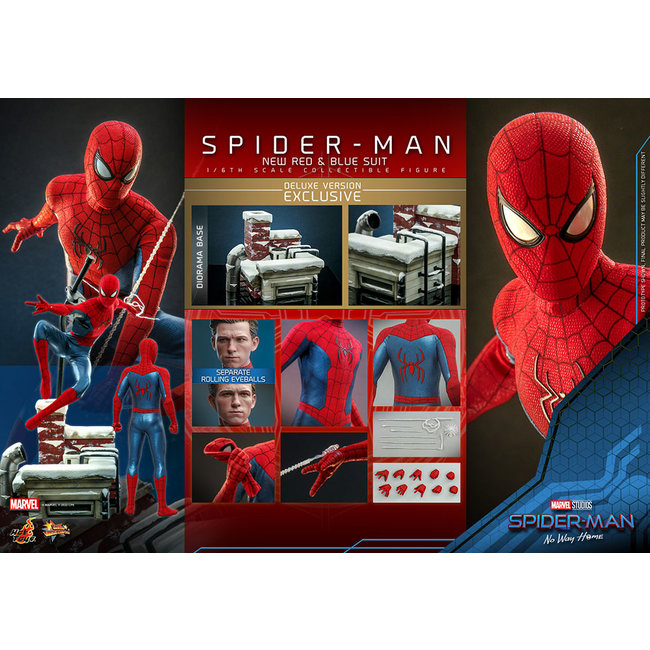 Spider-Man: No Way Home Movie Masterpiece Action Figure 1/6 Spider-Man (New Red and Blue Suit) (Deluxe Version) 28 cm