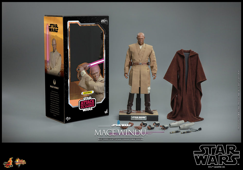 Star Wars Episode II Action Figure 1/6 Mace Windu 32 cm The Movie Store