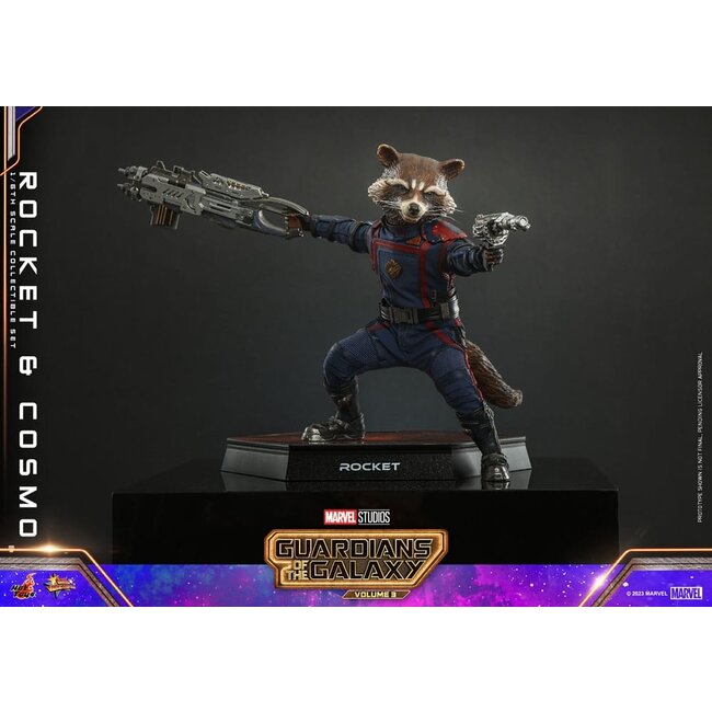 Guardians of the Galaxy Vol. 3 Movie Masterpiece Action Figuren 1/6 Rocket & Cosmo 16 cm