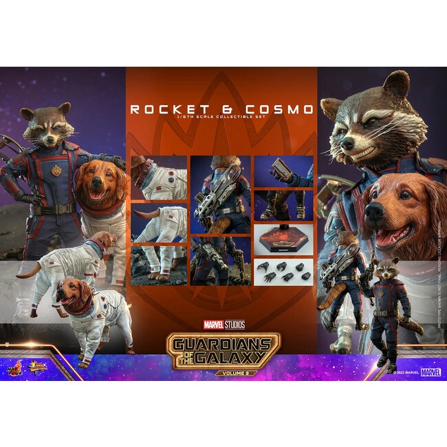 Guardians of the Galaxy Vol. 3 Movie Masterpiece Action Figuren 1/6 Rocket & Cosmo 16 cm