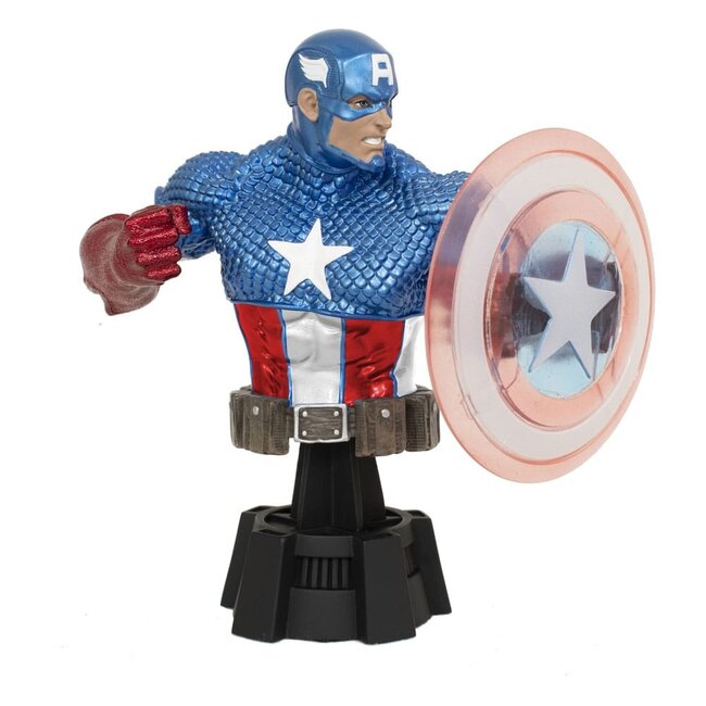 Marvel Comics Büste 1/7 Captain America (Holo Shield) SDCC 2023 Exklusiv 15 cm