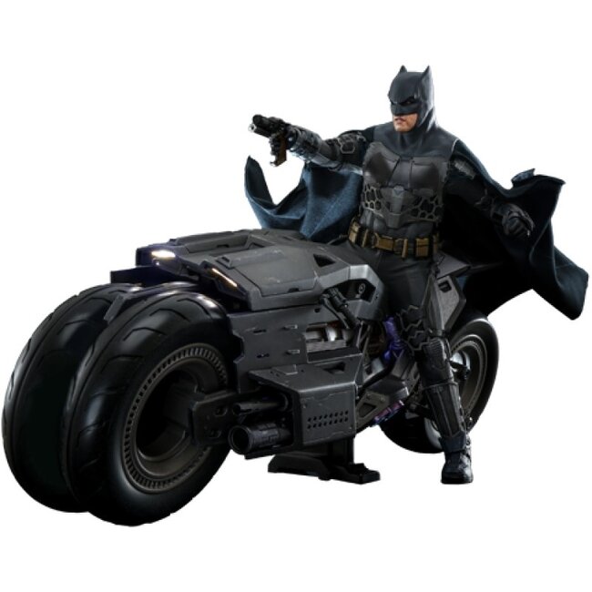 The Flash Movie Masterpiece Action Figure 1/6 Batman (Ben Affleck) and Batcycle 33 cm