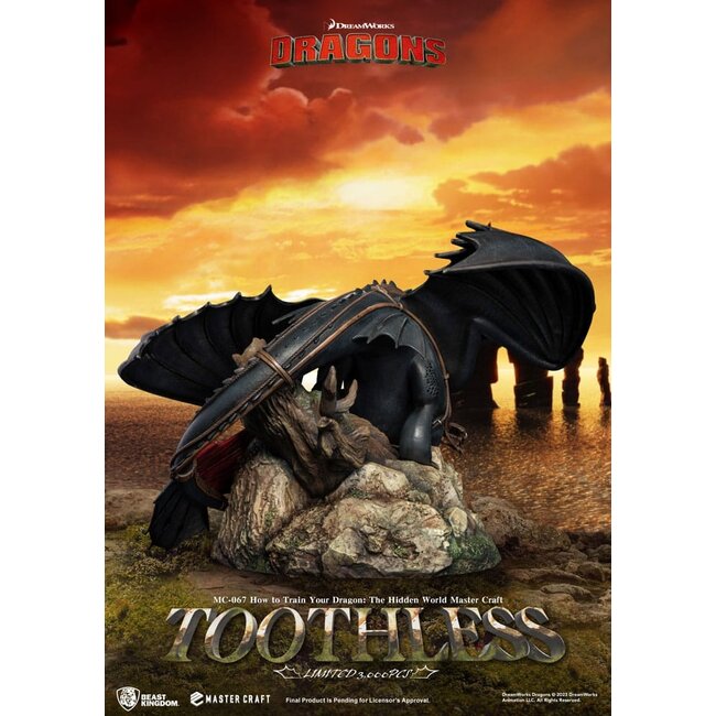 How To Train Your Dragon Master Craft Statue Toothless 24 cm