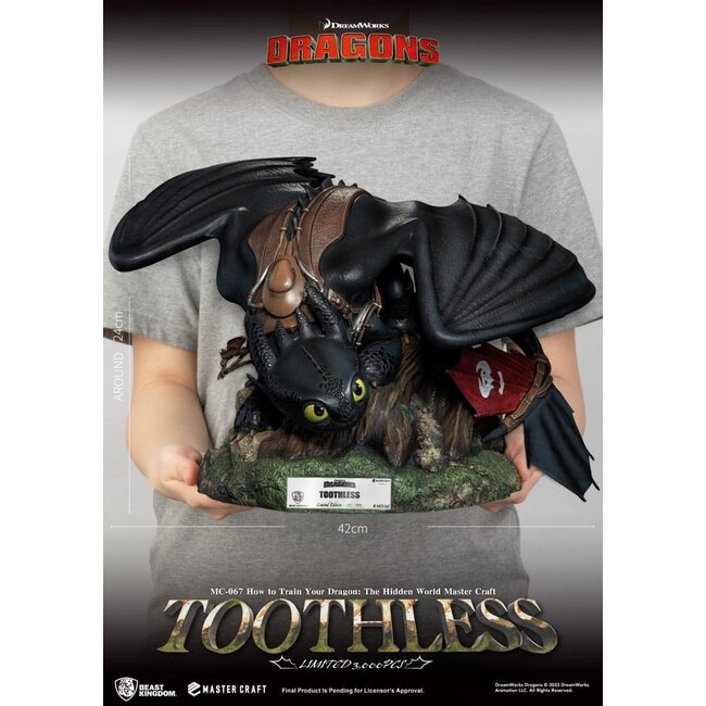 How To Train Your Dragon Master Craft Statue Toothless 24 cm