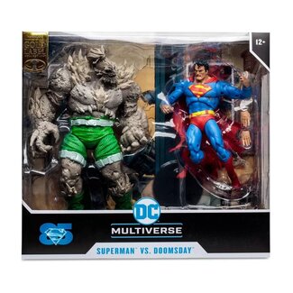 McFarlane DC Multiverse Action Figures Superman vs Doomsday (Gold Label) 18 cm