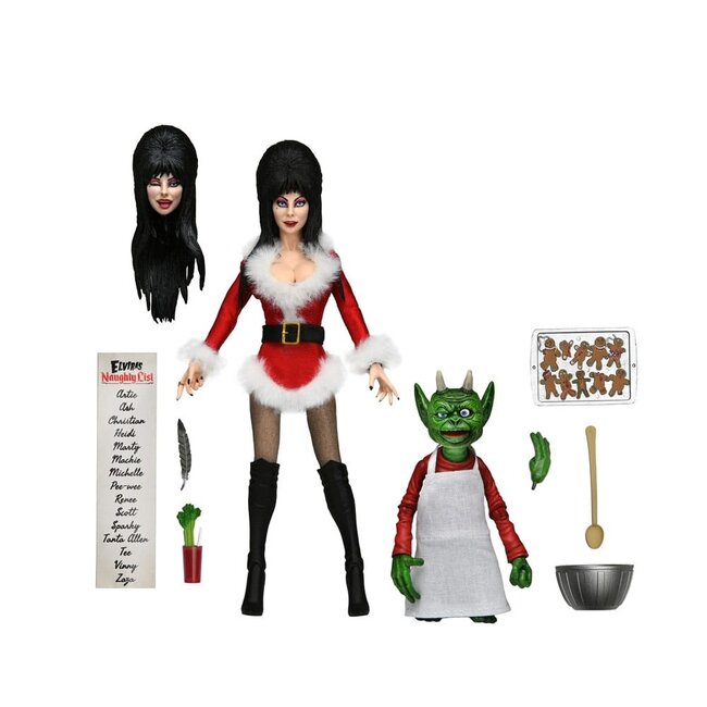 Elvira, Mistress of the Dark Clothed Action Figure Very Scary Xmas Elvira 20 cm