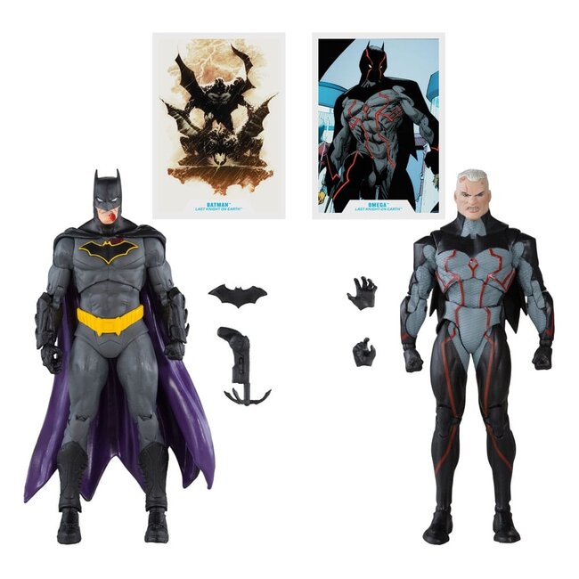 DC Collector Actionfiguren 2er-Pack Omega (Unmasked) & Batman (Bloody) (Gold Label) 18 cm
