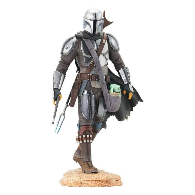 Star Wars The Mandalorian Premier Collection 1/7 Der Mandalorianer mit dem Kind 25 cm