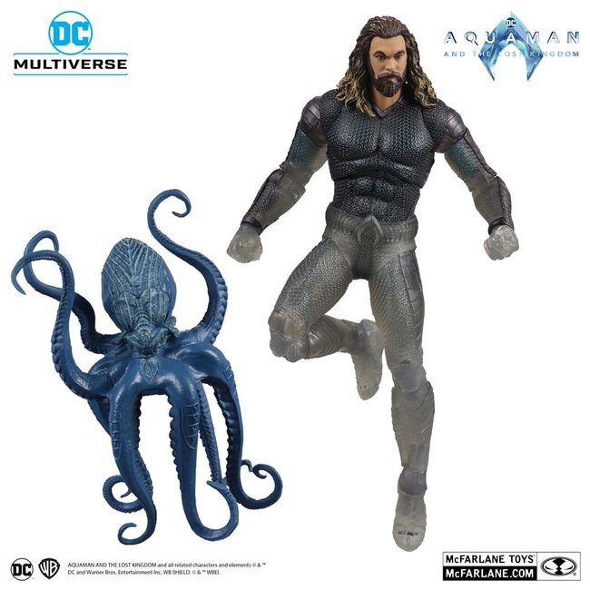Aquaman and the Lost Kingdom DC Multiverse Actionfigur Aquaman (Stealth Suit mit Topo) (Gold Label) 18 cm