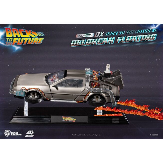 Beast Kingdom Zurück in die Zukunft Egg Attack Schwebendes Statue Zurück in die Zukunft II DeLorean Deluxe Version 20 cm