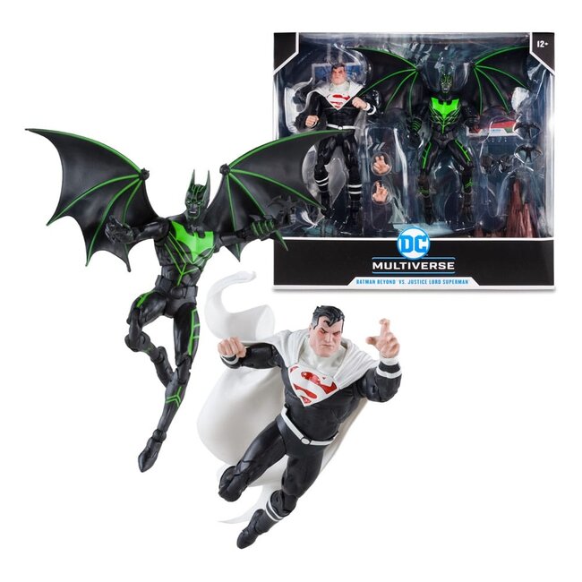 DC Collector Action Figure Pack of 2 Batman Beyond Vs Justice Lord Superman 18 cm