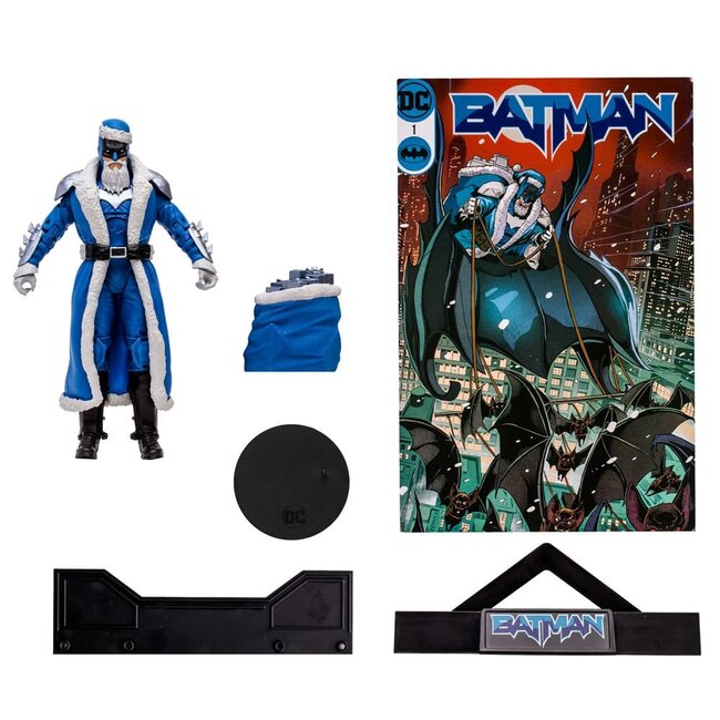 DC Multiverse Actionfigur Bat Santa (Blaue Variante)(Gold Label) 18 cm