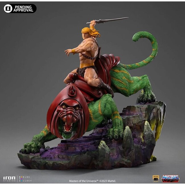 Masters of the Universe Deluxe Art Scale Statue 1/10 He-man and Battle Cat 31 cm
