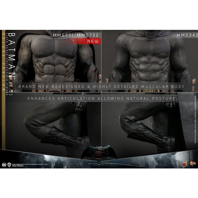 Batman v Superman: Dawn of Justice Movie Masterpiece Actionfigur 1/6 Batman 2.0 (Deluxe-Version) 32 cm