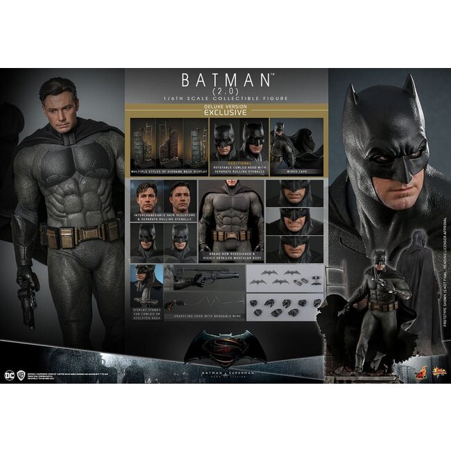 Batman v Superman: Dawn of Justice Movie Masterpiece Actionfigur 1/6 Batman 2.0 (Deluxe-Version) 32 cm
