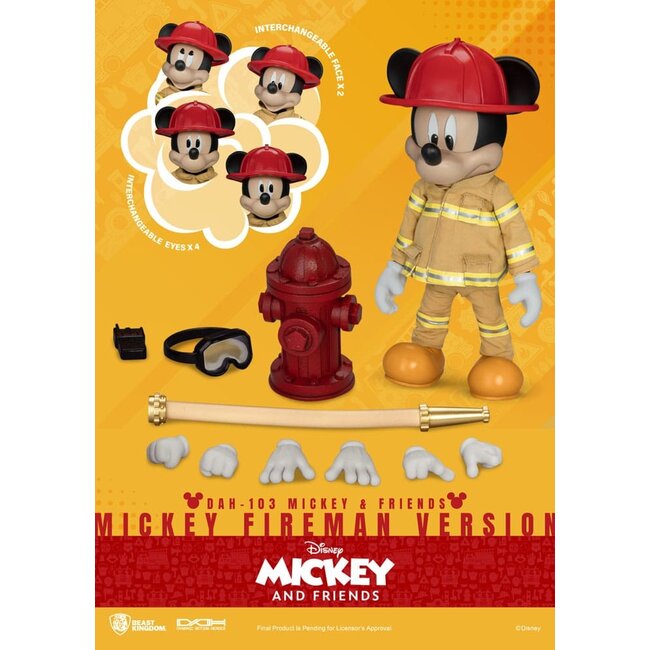 Mickey & Friends Dynamic 8ction Heroes Actionfigur 1/9 Mickey Fireman Ver. 24 cm