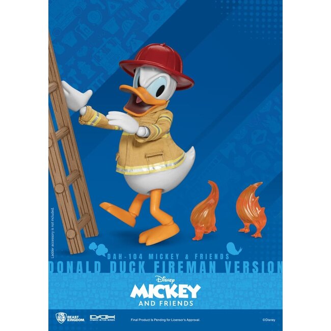 Mickey & Friends Dynamic 8ction Heroes Action Figure 1/9 Donald Duck Fireman Ver. 24 cm