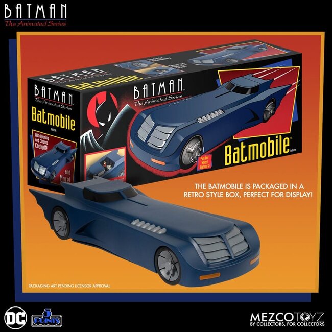 Mezco Toys DC Comics Fahrzeug Batman: The Animated – Das Batmobil