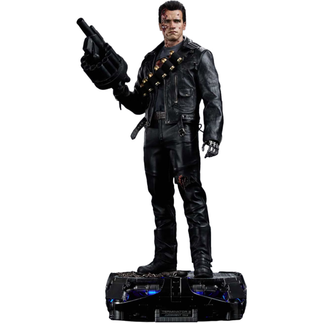 Prime 1 Studio Terminator 2 Platimum Masterline Series Statue 1/3 T-800 Cyberdyne Shootout 74 cm