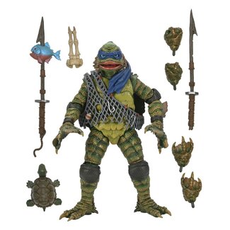 NECA  Universal Monsters x Teenage Mutant Ninja Turtles Scale Action Figure Leonardo as the Creature 18 cm