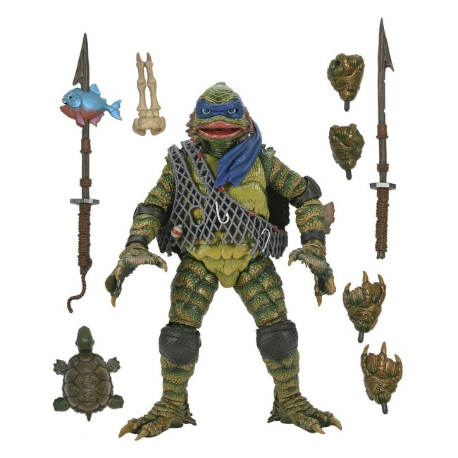 NECA Universal Monsters x Teenage Mutant Ninja Turtles Scale Action Figure Leonardo as the Creature 18 cm