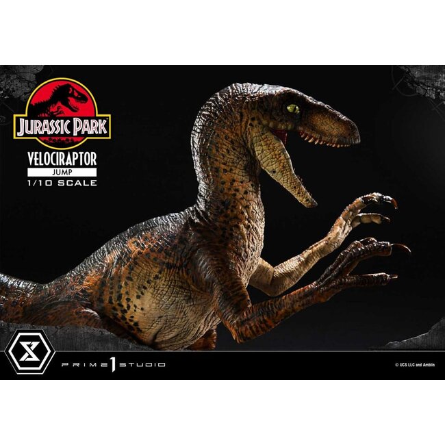 Jurassic Park Prime Collectibles Statue 1/10 Velociraptor Jump 21 cm