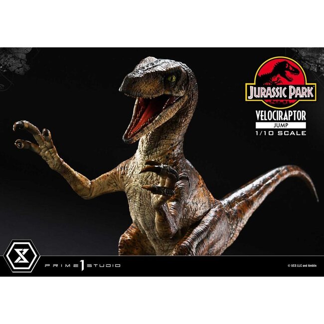 Jurassic Park Prime Collectibles Statue 1/10 Velociraptor Jump 21 cm