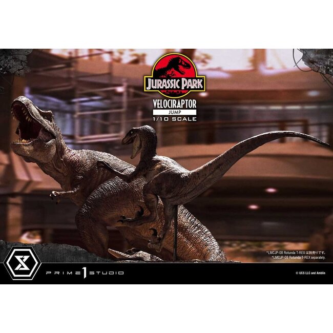 Jurassic Park Prime Collectibles Statue 1/10 Velociraptor Jump 21 cm