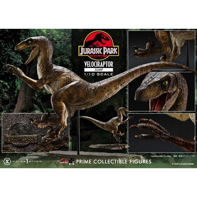 Jurassic Park Prime Collectibles Statue 1/10 Velociraptor Jump 21 cm