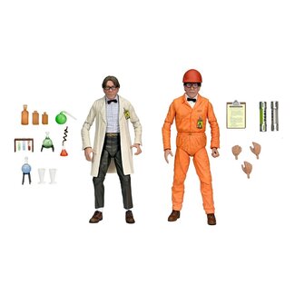 NECA  TMNT II: The Secret of the Ooze Action Figure 2-Pack Lab Coat Professor Perry and Hazmat Suit Professor Perry 18 cm