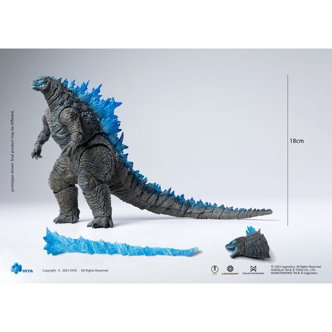 Godzilla Exquisite Basic Action Figure Godzilla vs. Kong Heat Ray Godzilla Translucent Version 18 cm