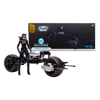 McFarlane DC Multiverse Vehicle Batpod mit Catwoman (The Dark Knight Rises)