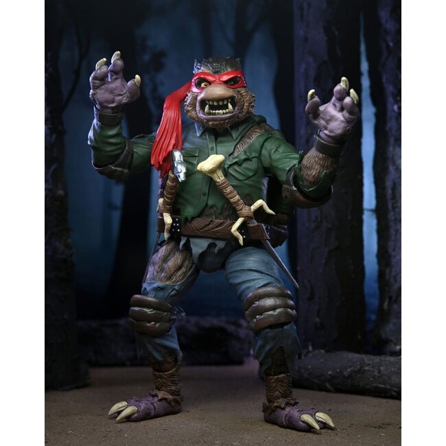 Universal Monsters x Teenage Mutant Ninja Turtles Action Figure Ultimate Raphael as The Wolfman 18 cm