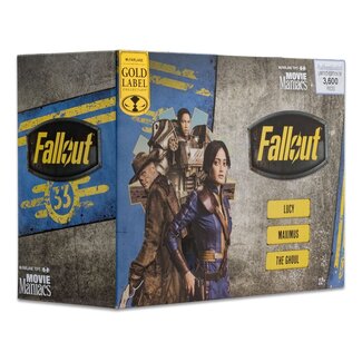 McFarlane Toys Fallout Movie Maniacs Action Figure 3-Pack Lucy & Maximus & The Ghoul (GITD) (Gold Label) 15 cm