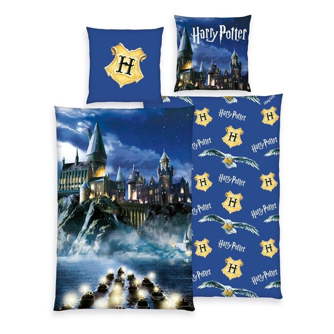 Harry Potter Bettwäsche-Set, Blau, 135 x 200 cm / 80 x 80 cm
