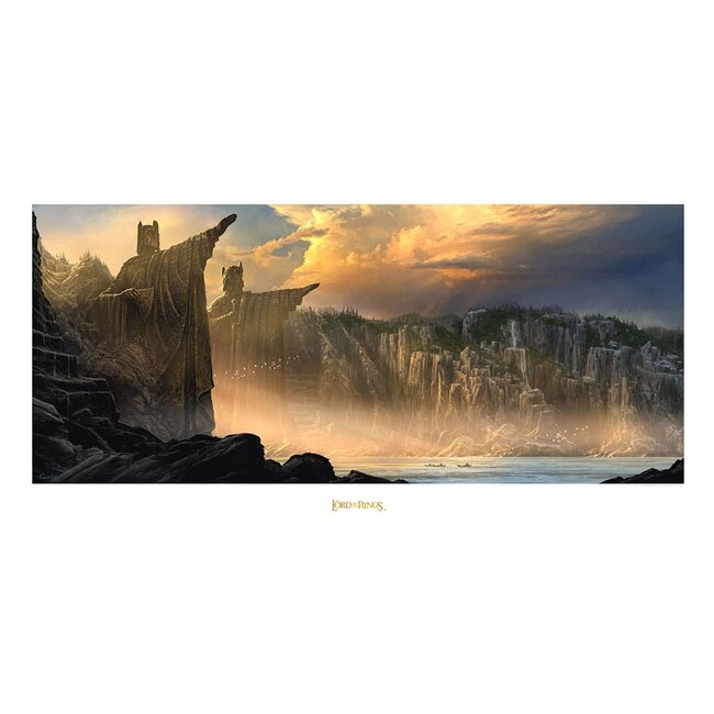 Herr der Ringe Kunstdruck Der Argonath – Säulen der Könige 59 x 30 cm